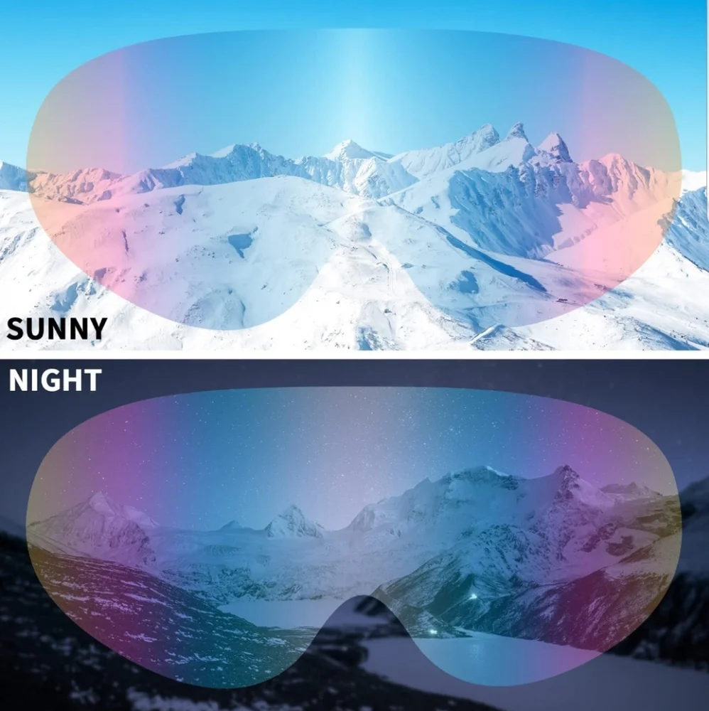 White Iridescent Ski Goggles Snowboard Goggles Kids Youth Women Men